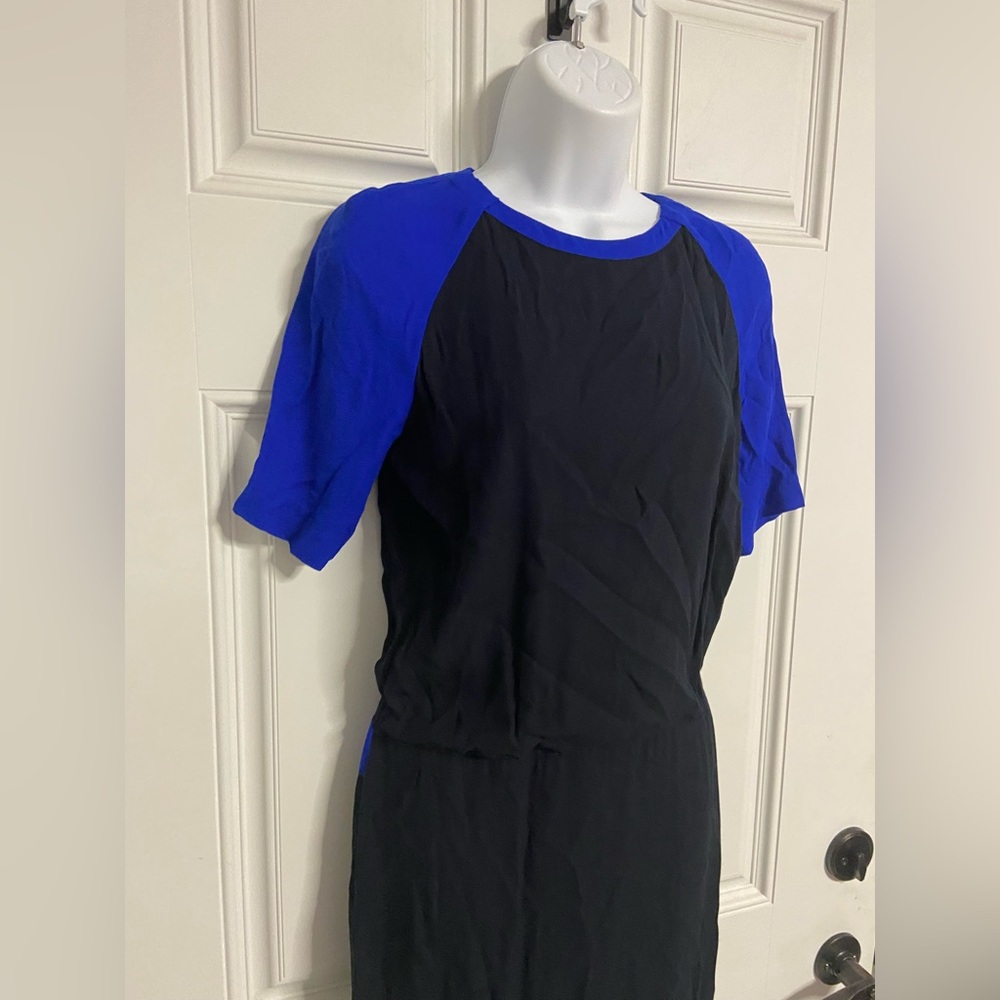 D1- A.L.C. Colorblock Viscose-Silk Midi Sheath Dr… - image 3